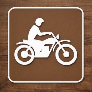 Trail Bike Dirt Bike Off Road Recreation Sign National Park Forest Motorcycle